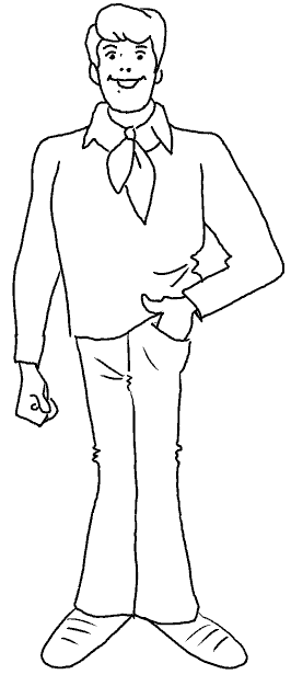 coloriage Fred l ami de scoubidou